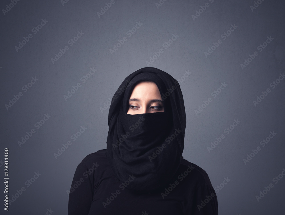 Muslim woman wearing niqab Muslim woman wearing niqab