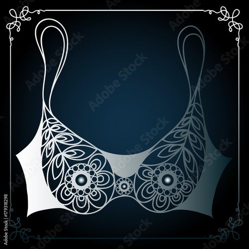 Graphic illustration with lace underwear 15