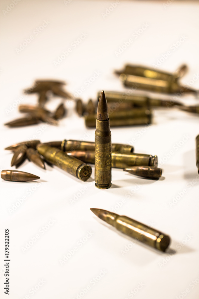 Bullet heap as danger criminal or war weapon Bullet heap as danger criminal or war weapon