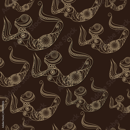 Seamless texture with abstract yoga 8