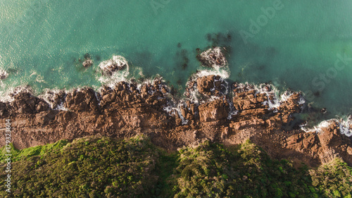 Aerial View of Rocky Beach Along Great Ocean Road  Australia