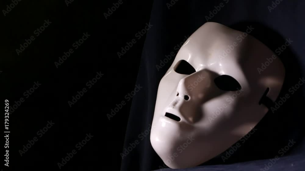 Close up of a white mystique mask
Close up of a white mystique mask