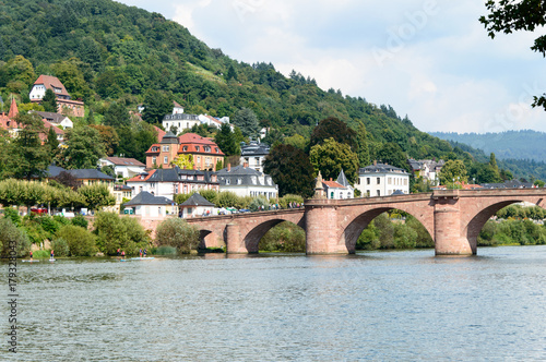 Heidelberg, old bridge on Neckar river, Germany