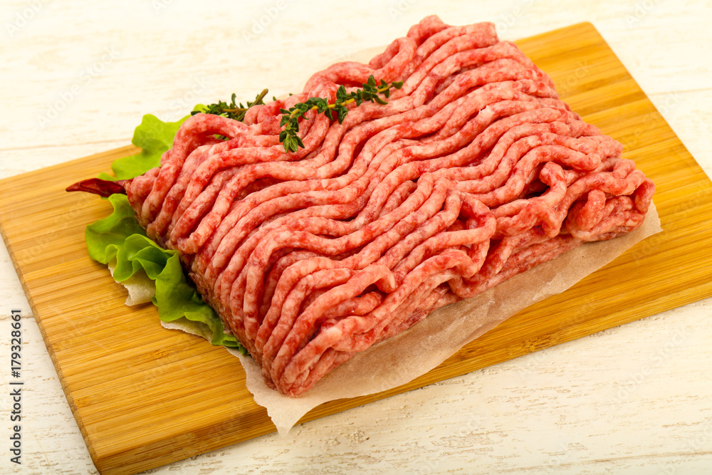 Raw minced beef meat Raw minced beef meat
