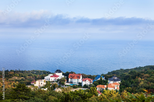 view of Black Sea shore in Oreanda district