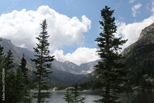 Lake and mountain landscape