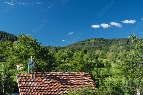 Blue sky with some clouds