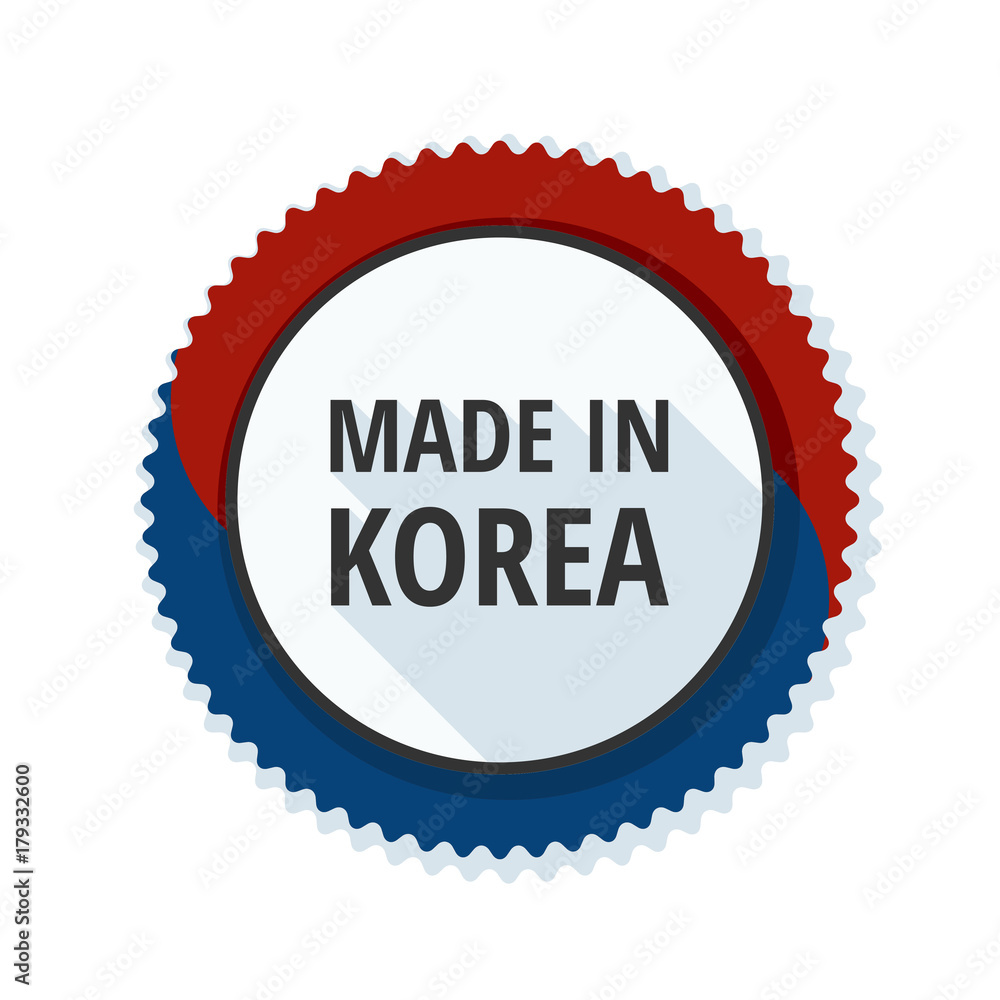 Made in Korea label illustration