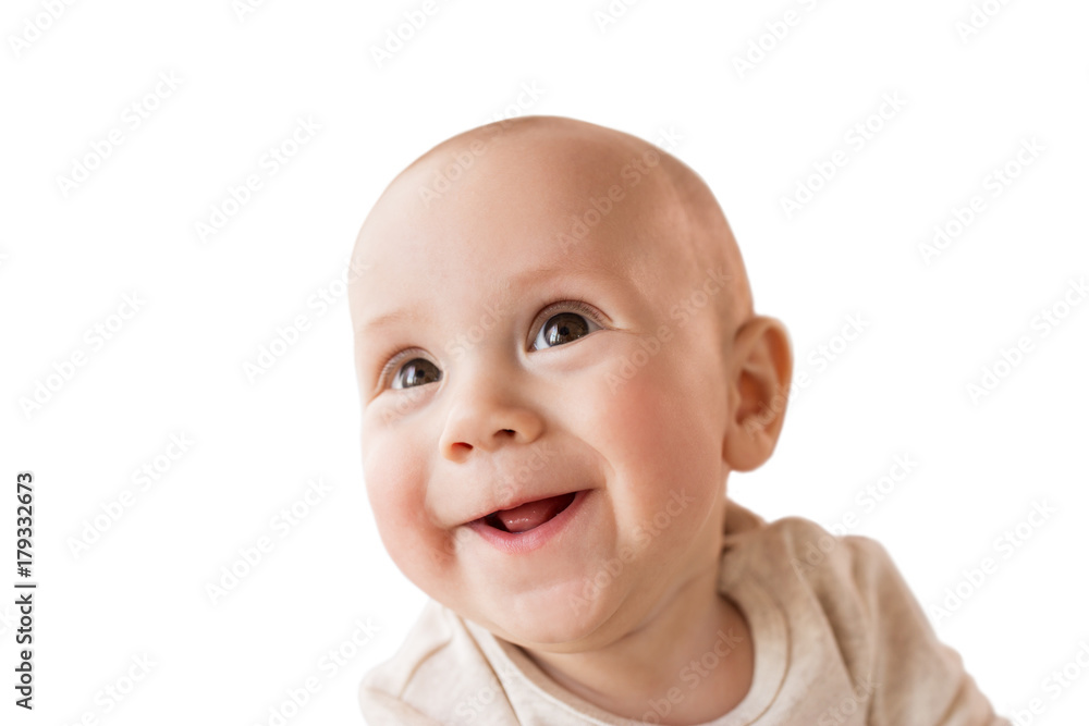 close up of happy little baby boy face close up of happy little baby boy face