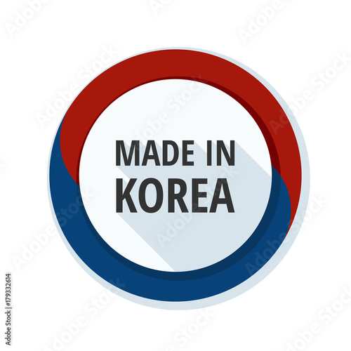 Made in Korea label illustration