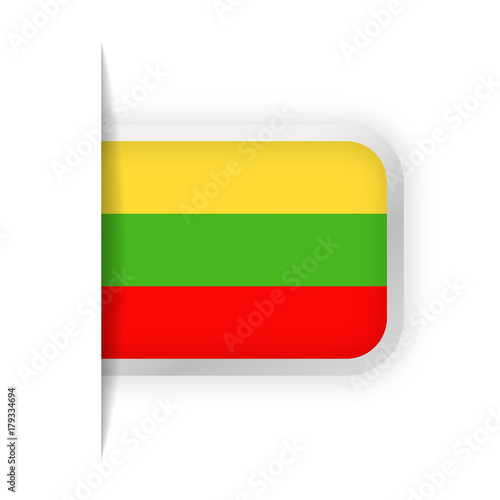 Free Download Lithuania Flag Vector Bookmark Icon - GFXLoad