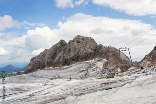 Via ferrata on Koppenkarstein near Dachstein glacier, Austrian Alps photo