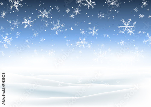 Christmas snowy landscape