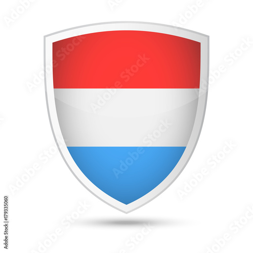 Free Download Luxembourg Flag Vector Shield Icon - GFXLoad