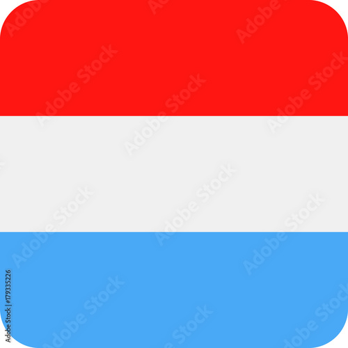 Luxembourg Flag Vector Square Flat Icon