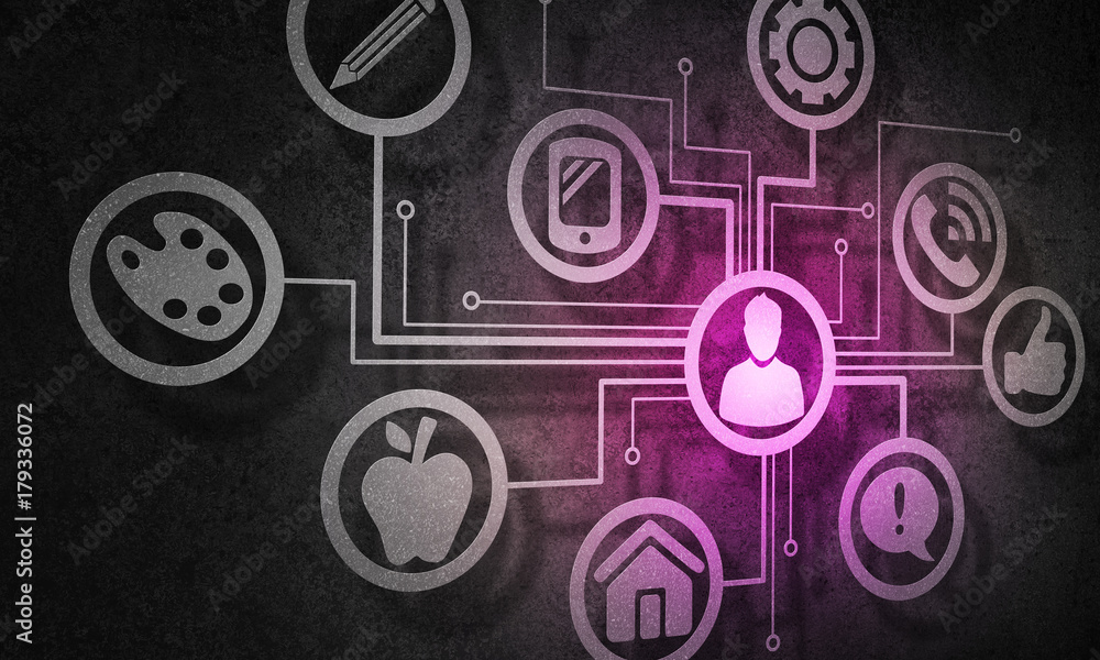 Obraz premium Social media communication