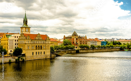 Romantic Prague cityscape, ...