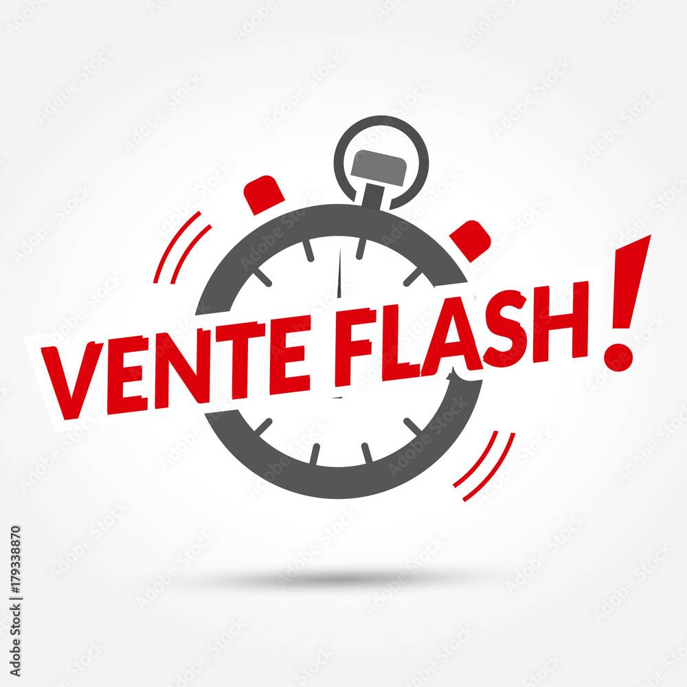 vente flash chronomètre Stock Vector