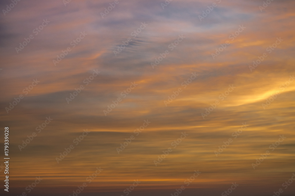 Orange Clouds and Sky Background