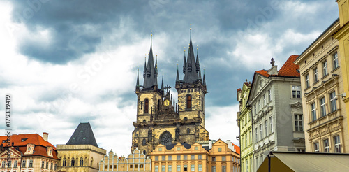 Romantic Prague cityscape, ...