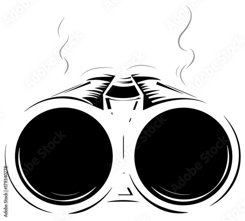 Vector illustration black and white shotgun isolated background