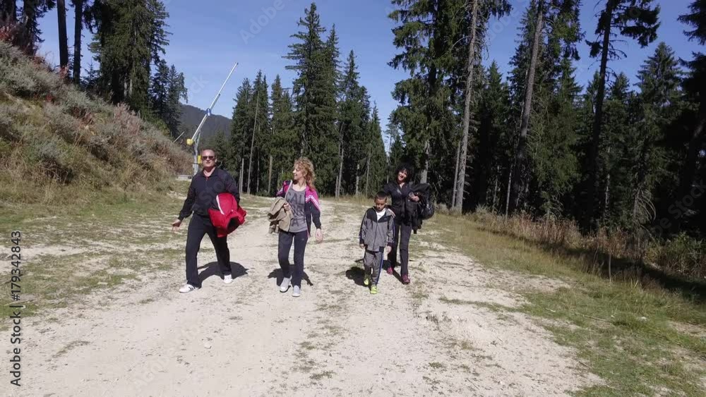 Hiking is popular recreation for the tourists during the summer time in popular ski centar Bansko in Bulgaria Hiking is popular recreation for the tourists during the summer time in popular ski centar Bansko in Bulgaria