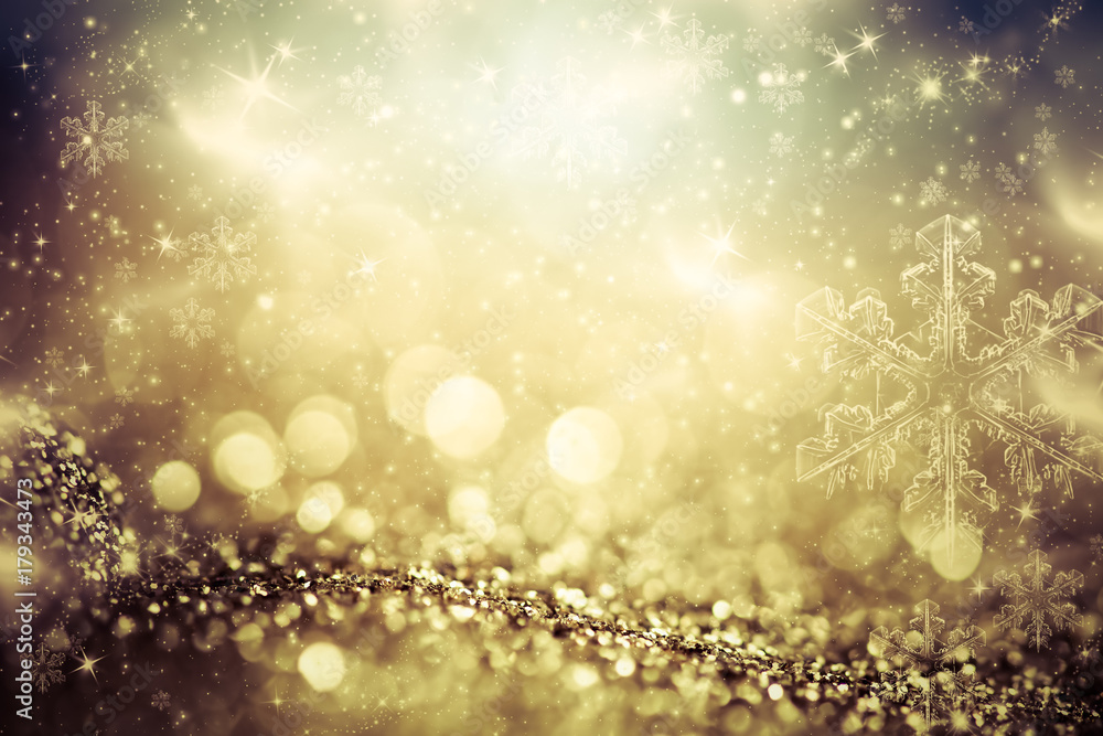 Obraz premium abstract Christmas background with holiday lights
