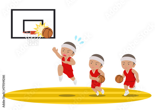 バスケットボール レイアップシュート 失敗 黒人 Stock イラスト Adobe Stock