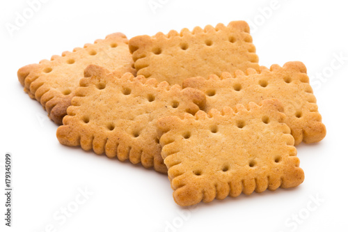 Tasty cookies biscuits on the  isolated background.