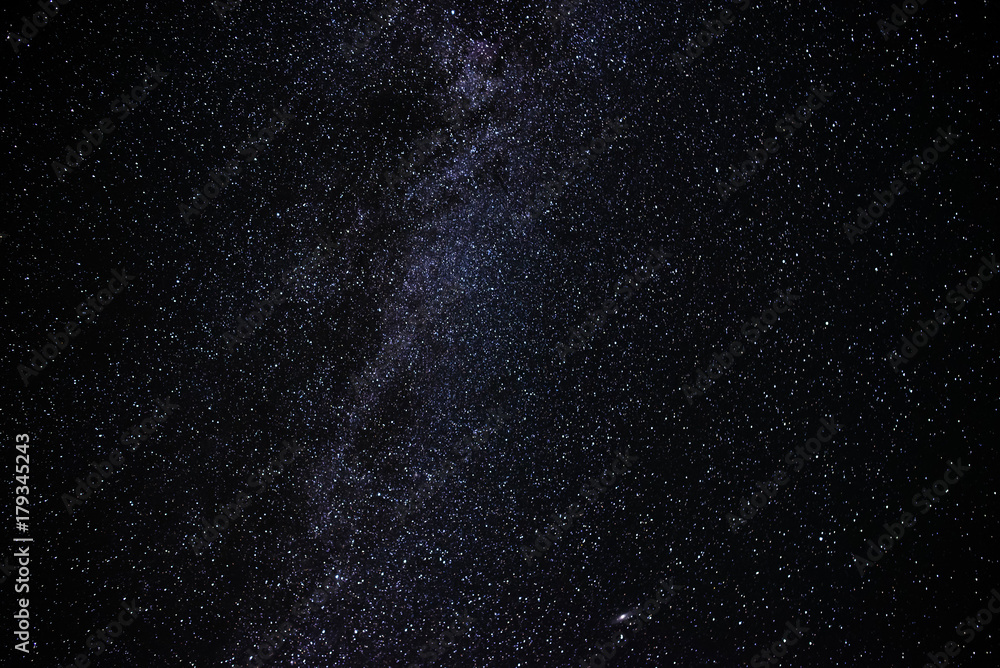 Background of starry night sky with the Milky Way