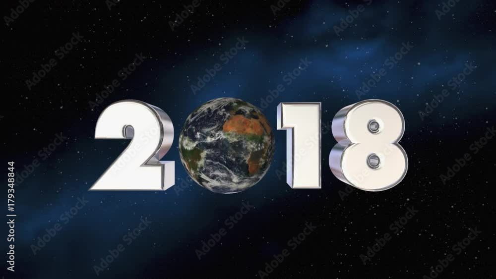 2018 Earth Planet World New Year Number 3d Animation - Elements of this image furnished by NASA
2018 Earth Planet World New Year Number 3d Animation - Elements of this image furnished by NASA