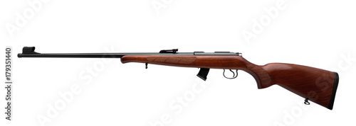 Gun rifle isolated on white