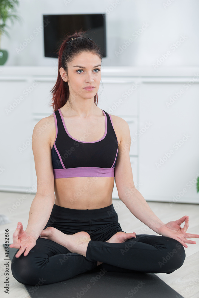 beautiful girl is engaged in yoga beautiful girl is engaged in yoga