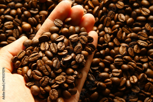 Coffee beans as wallpaper