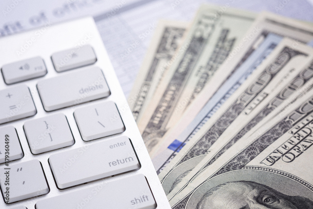 Money as e-commerce concept Money as e-commerce concept