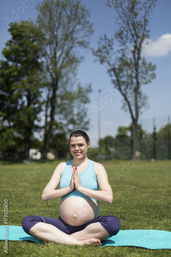 Yoga, Pregnant women doing relaxation exercise