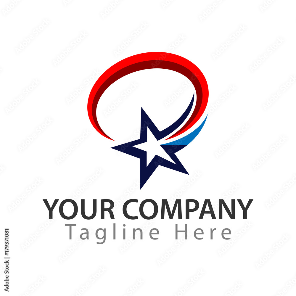 Obraz premium Abstract star logo template. Design template elements.