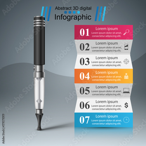Electronic cigarette icon. Business infographic. Vector eps 10