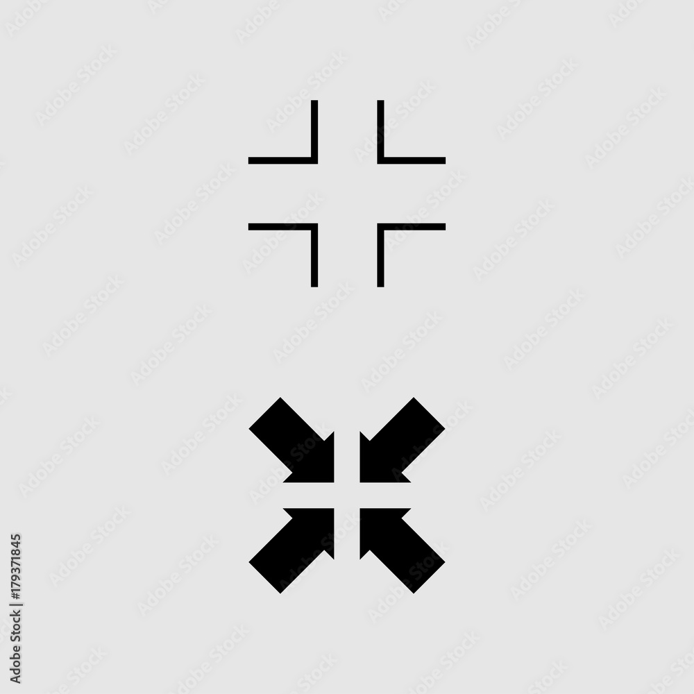 Obraz premium Exit full screen icon