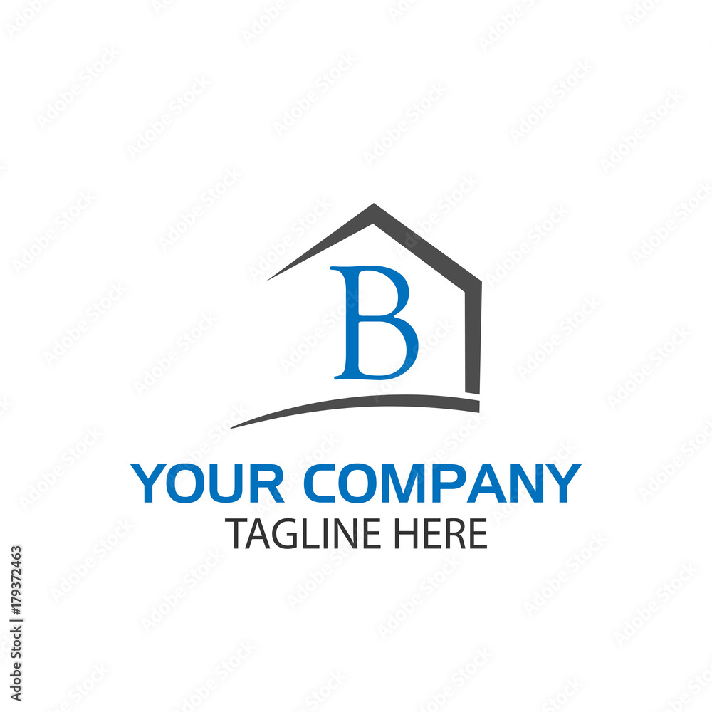 Combines house and the letter B, abstract houses. Combines house and the letter B, abstract houses.
