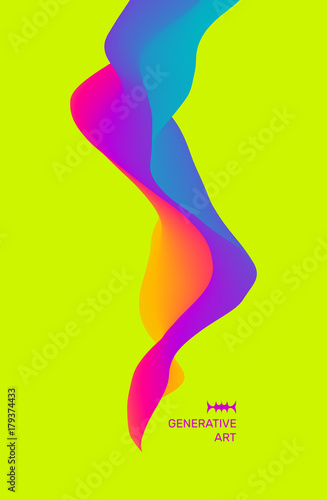 3d wavy background. Dynamic effect. Abstract vector illustration. Design template. Modern pattern.