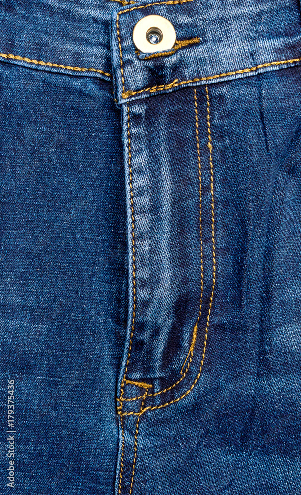 Front of jeans pants. Close up. Front of jeans pants. Close up.