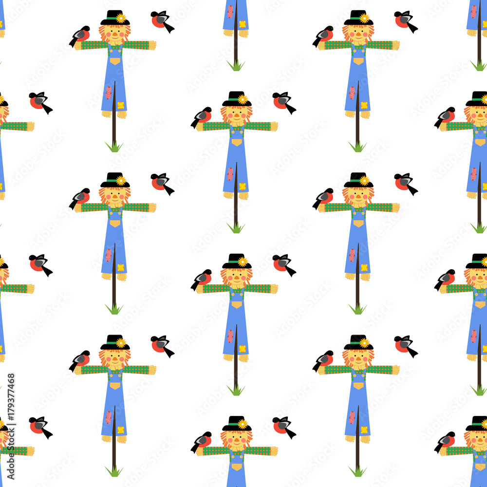 Scarecrow seamless pattern Scarecrow seamless pattern