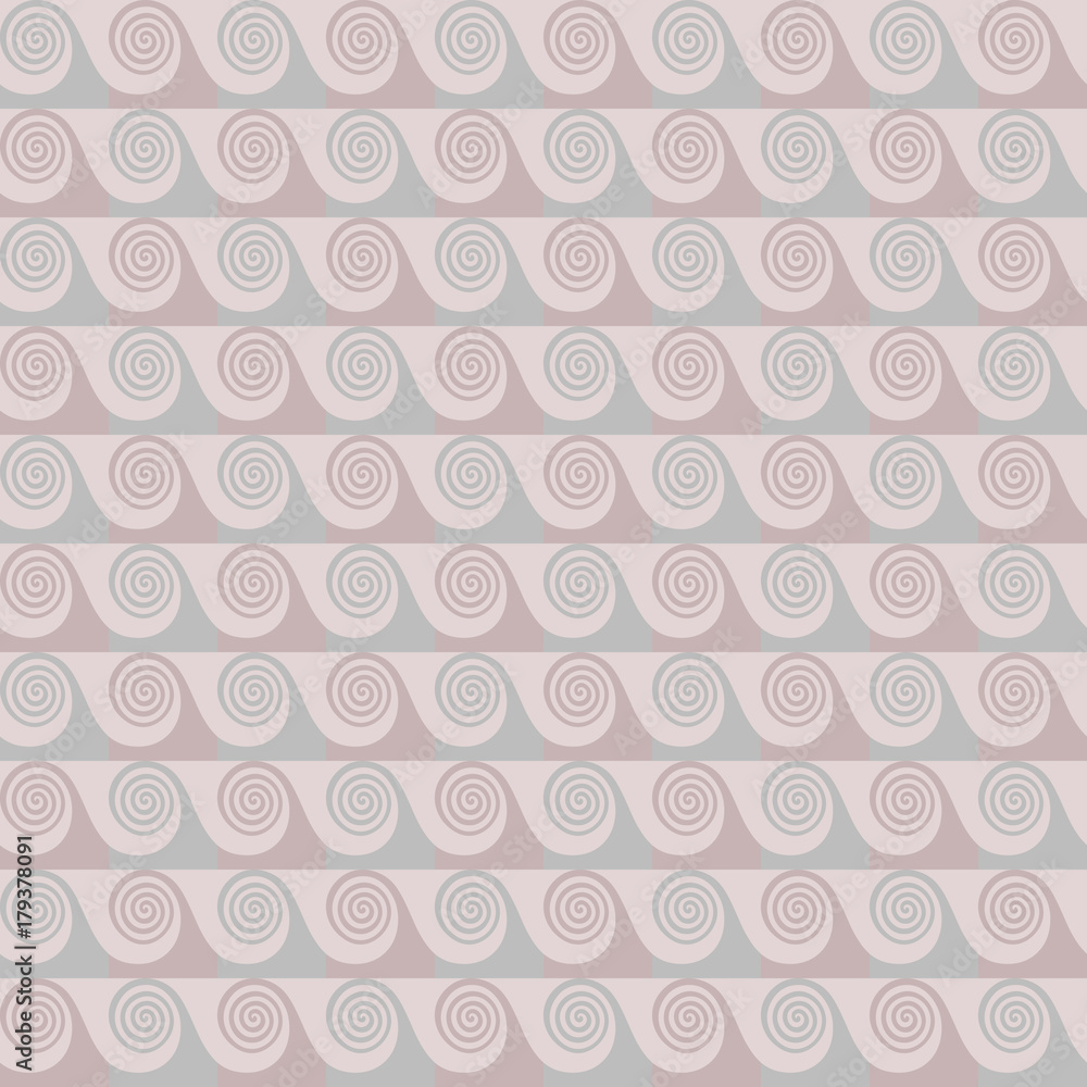 Pastel shades abstract waves seamless pattern. Trendy geometric sea vector background. 