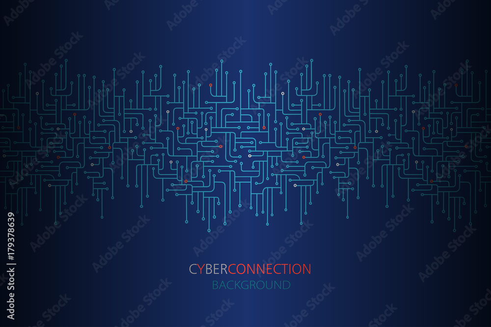 Cyber connection electronic circuit background. Spu. Circuit lines design vector illustration Cyber connection electronic circuit background. Spu. Circuit lines design vector illustration