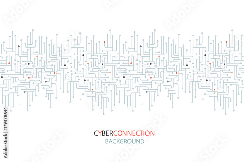 Cyber connection electronic circuit background.  Spu. Circuit lines design vector illustration