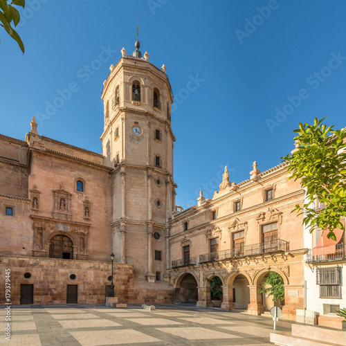 View at the Bell tower of Cathedral San Patrick in Lorca, Spain photo