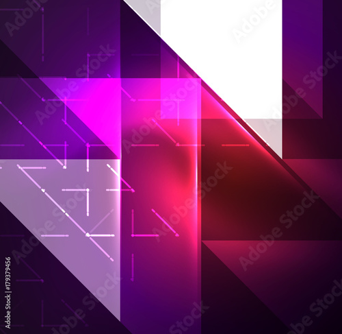 Cosmic electric background with shiny glowing plexus electricity impulses