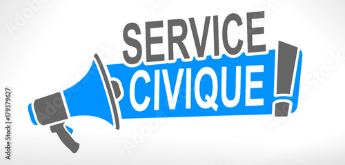 service civique sur mégaphone