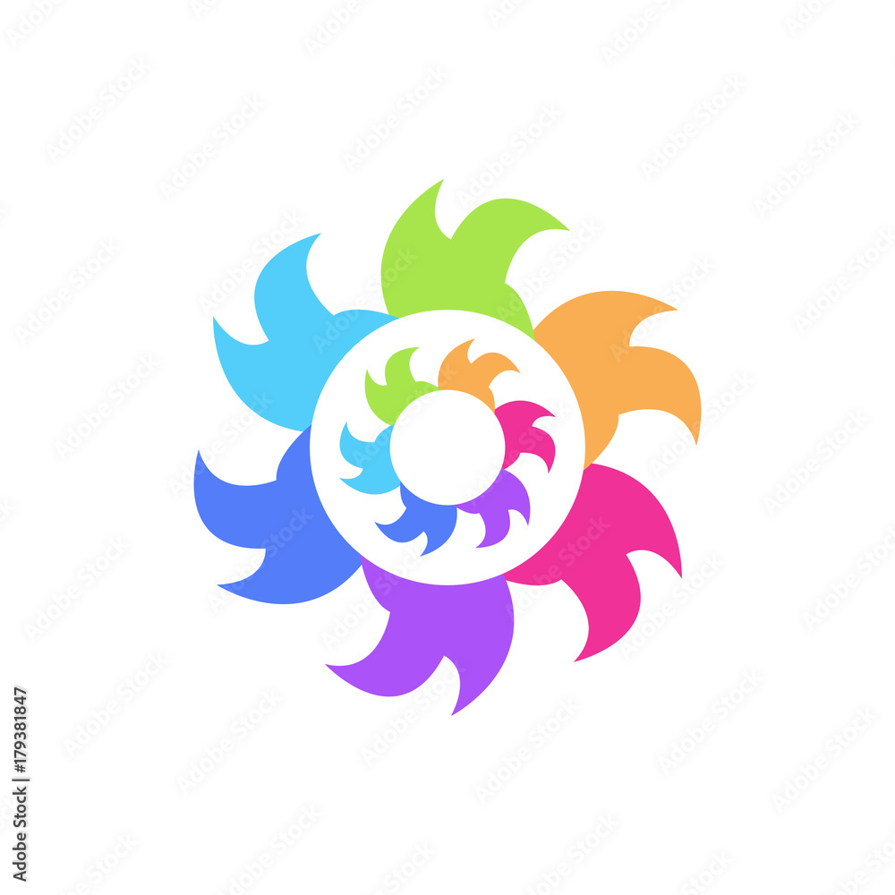 Flaming Abstract Geometric Logo Flaming Abstract Geometric Logo